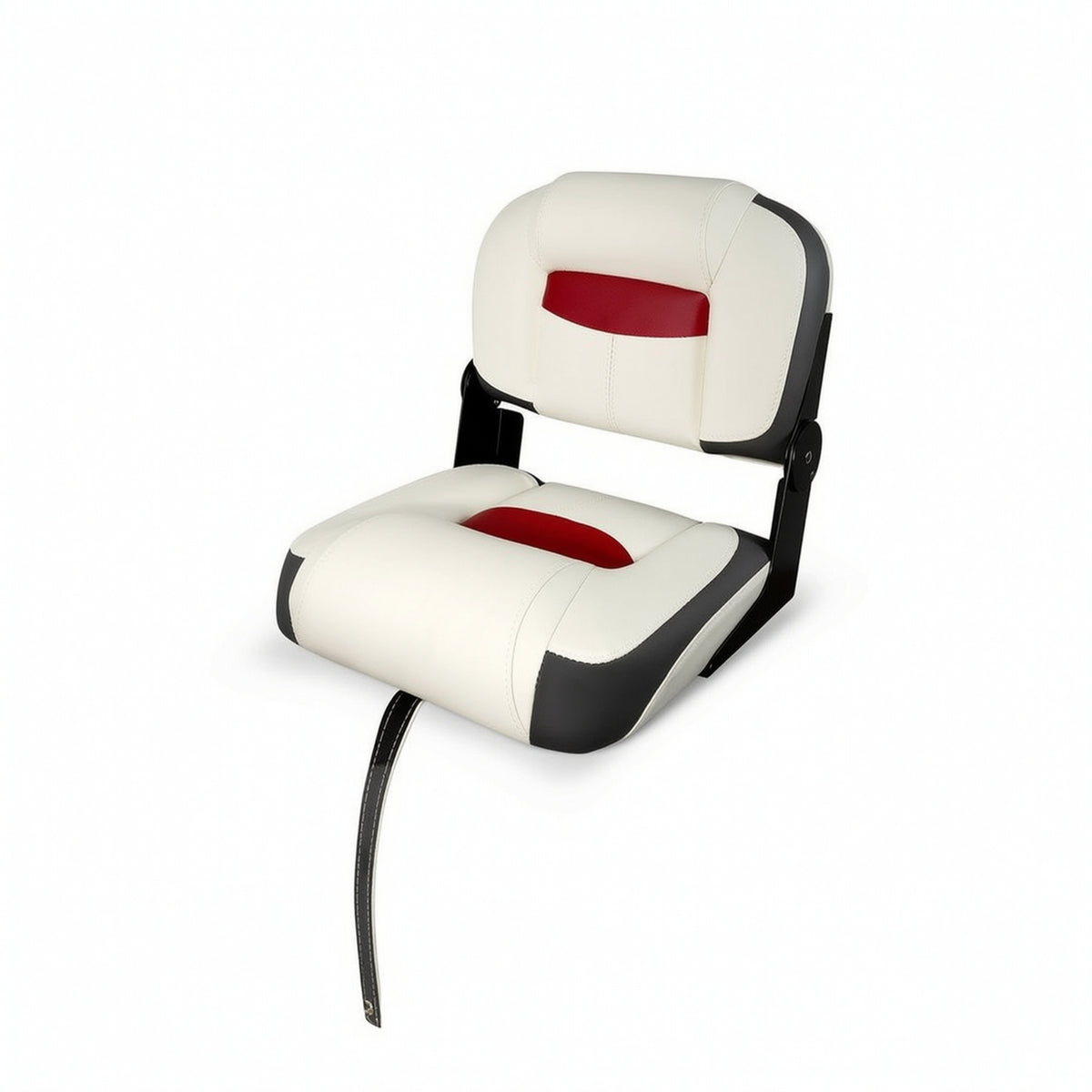 Boat Seat with Padded Backrest Space-Saving Foldable Boat Seat Portable Seating for Anglers, Fishing Boats, Yachts