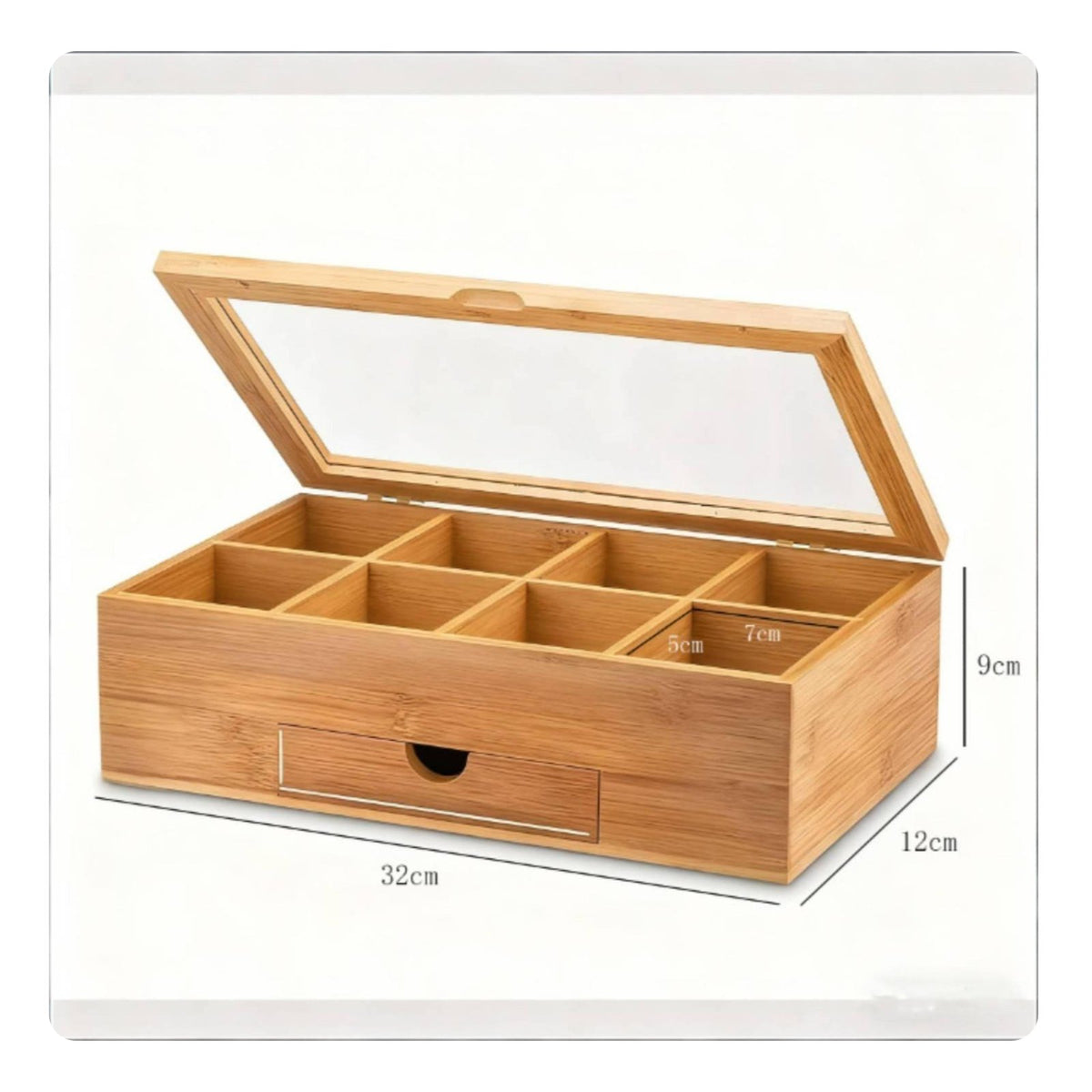 Tea Bag Organizer Box Sturdy Construction Household Storage for Kitchen, Pantry