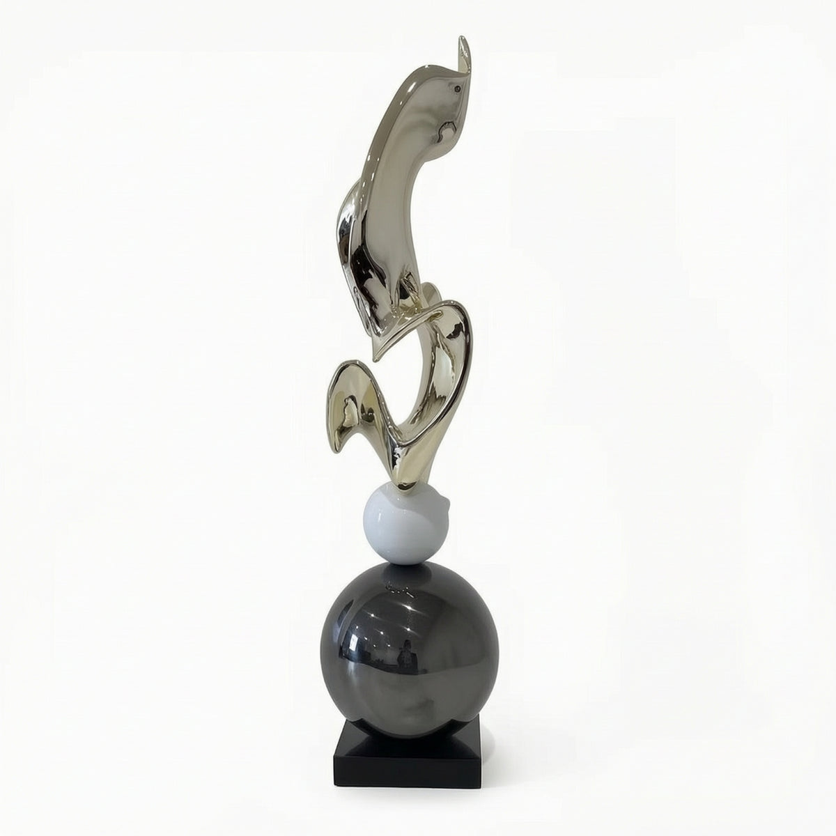 Abstract Sculpture Modern Fiberglass Sculpture Slender Entryway Ornament for Office Lobby