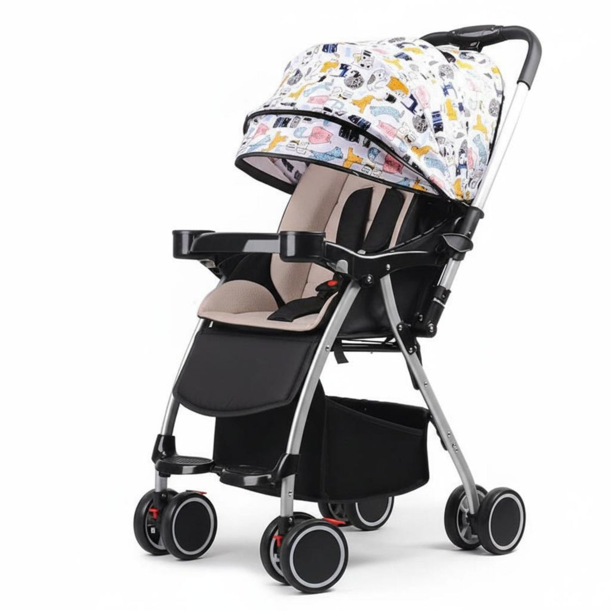 Lightweight Baby Stroller Single-Hand Fold Reversible Seat Stroller Portable