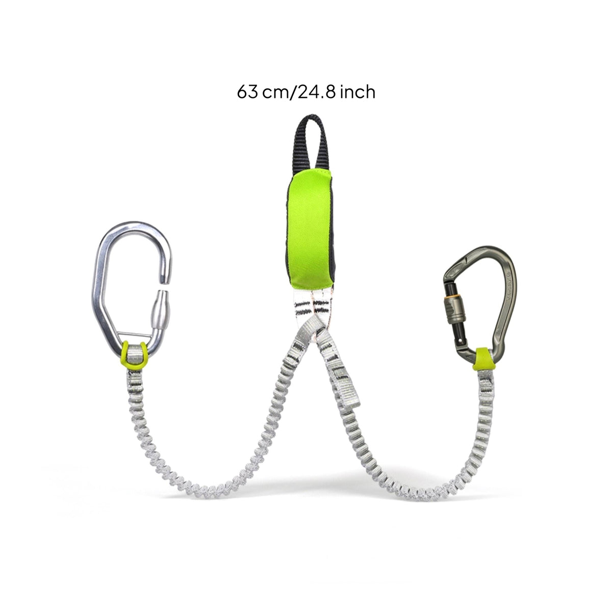Via Ferrata Lanyard Elastic Energy Absorbing Lanyard via Ferrata Set Stretchable Gear Long-Lasting for Climbers, Climbing
