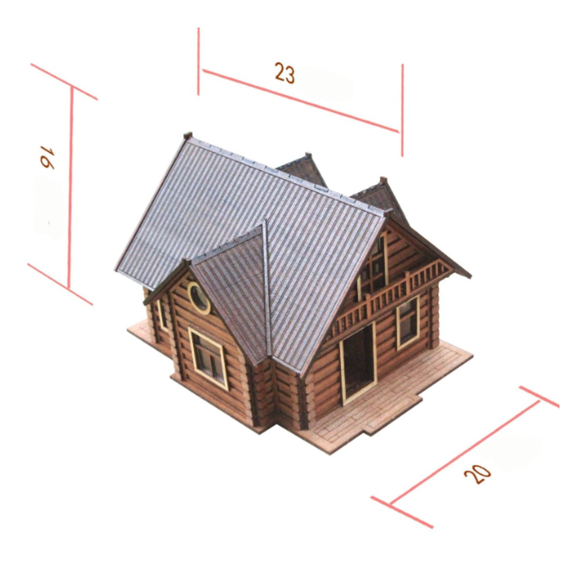 DIY Miniature House Kit Creative Gift Self-Assembly Wooden Chalet for Hobbyists