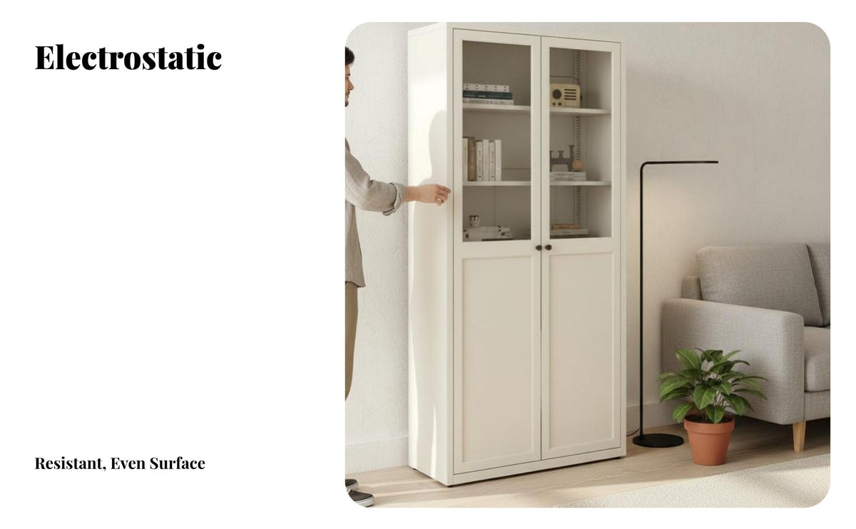 Modern Design Floor-Standing Cupboard with Glass Doors sturdy Construction bookshelf Display Cabinet for Book Lovers, Collectors, Homeowners, Living Room, Study, Home Office, Bedroom