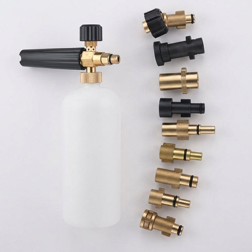 Pressure Washer Soap Dispenser for Car Cleaning, High Pressure Car Wash Foam Sprayer with Brass Nozzle, 3000 PSI Foam Lance, Pump Sprayer Kit