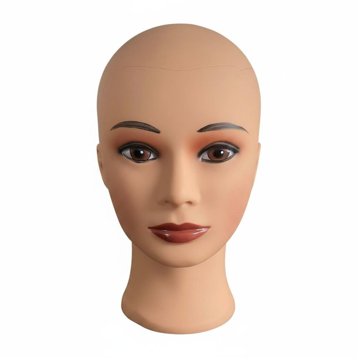 Black Skin Hairpiece Head Smooth Surface Bald Mannequin Head PVC Material