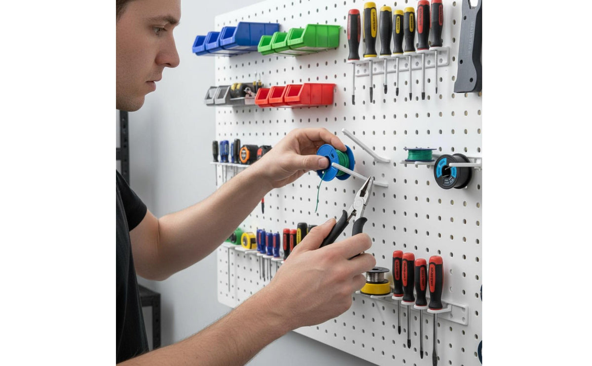 Anti-Fall Thread Spool Pegboard Hook Easy to Install Pegboard Thread Holder Space Saving 3D Printed Spool Hook for Workshop