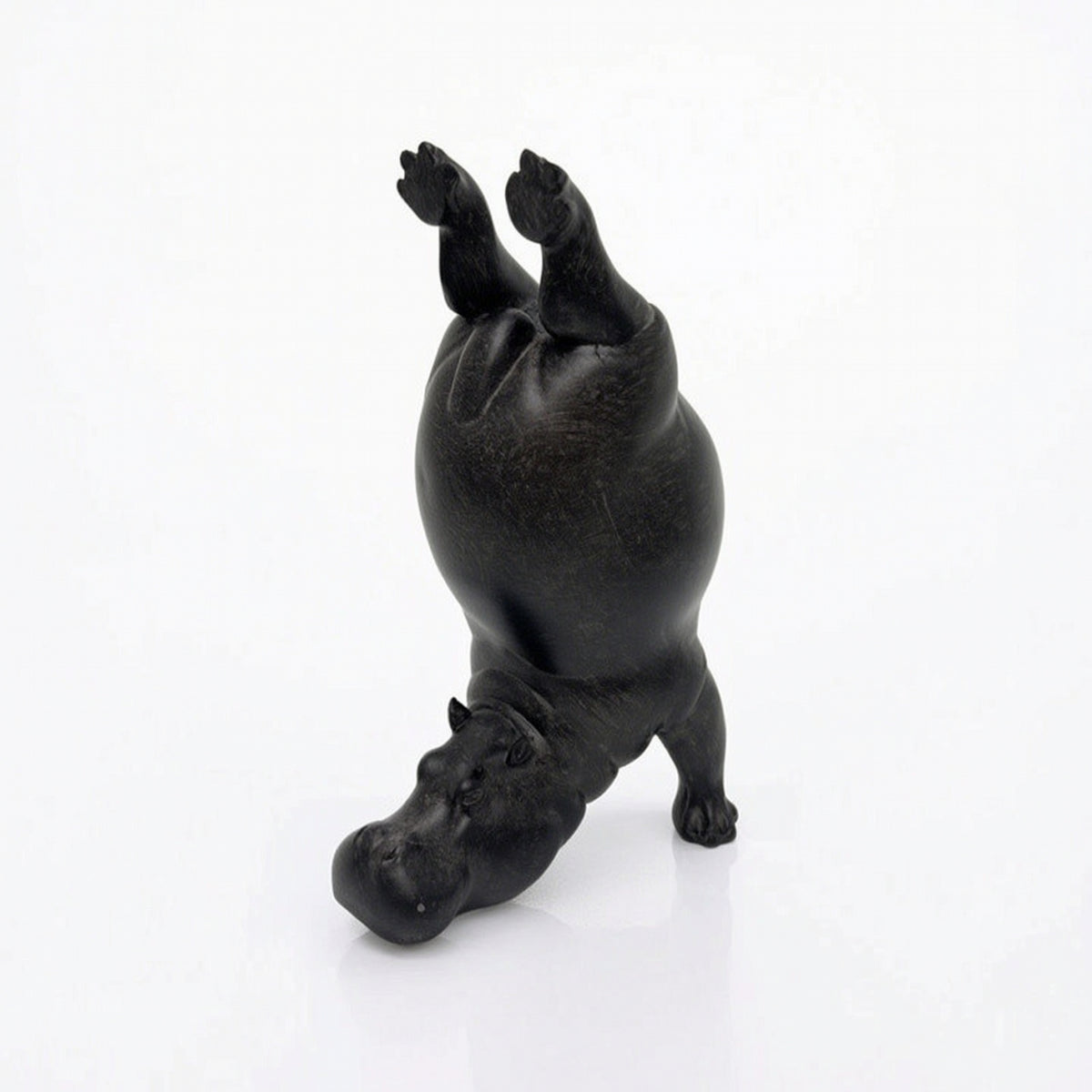 Hippopotamus Figurine Sculpted Hippo Statue for Bookshelf, Office Desk