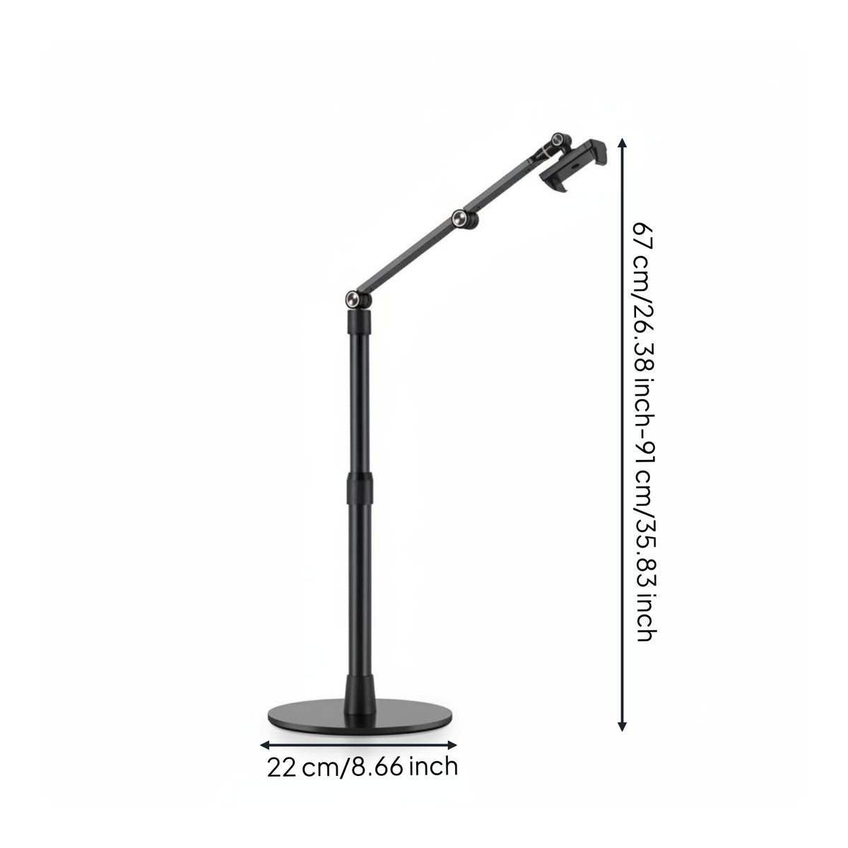 Overhead Phone Mount Stable Filming Overhead Phone Stand Rotatable Mobile Accessory for Content Creators