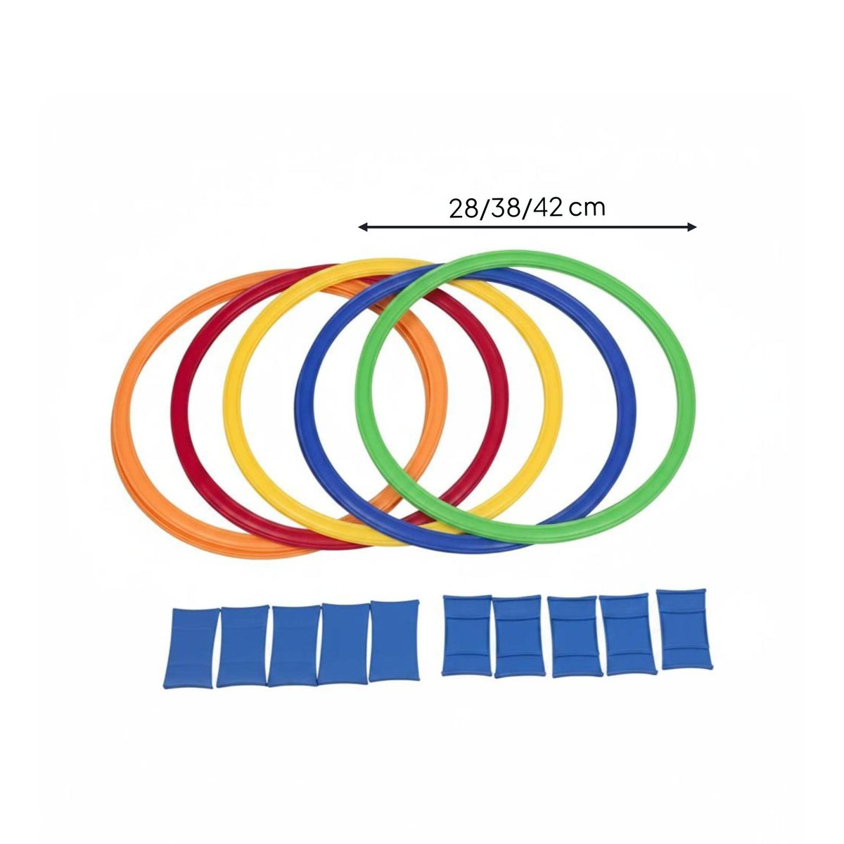 Develops Physical Skills Sensory Integration Training Rings Improves Balance & Coordination Plastic Agility Hoops Set Indoor & Outdoor Use