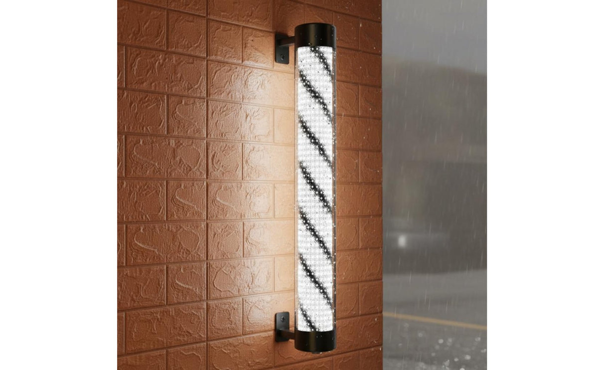 Waterproof LED Barber Pole Wireless Controlled Rotating Barber Shop Light High Brightness Red White Blue Pole Light Multi-Color for Barbers, Hair Stylists, Outdoor