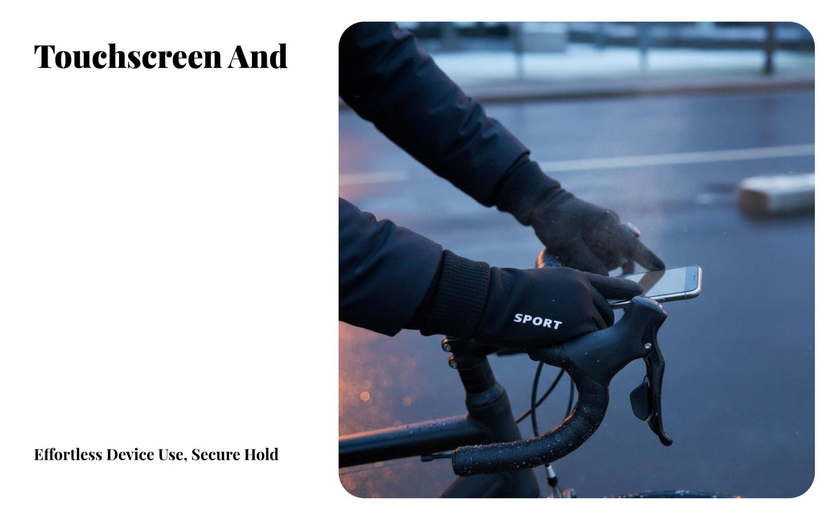 Winter Gloves, Touchscreen, Windproof, Thermal, Cycling