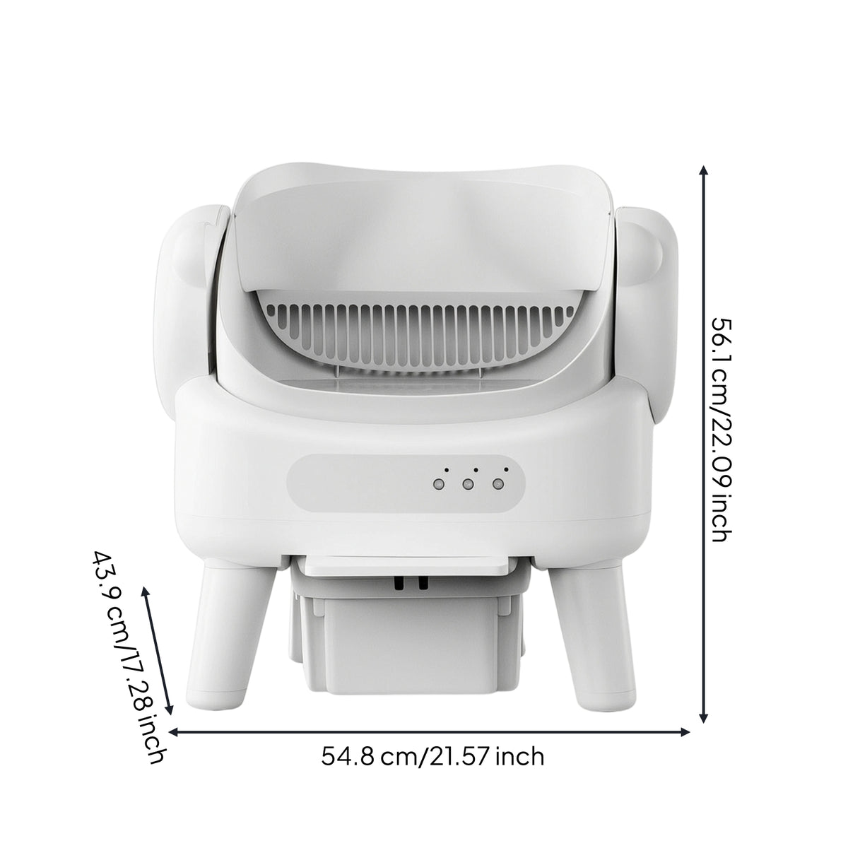 Open-Top Automatic Litter Box Removable Automatic Cat Litter Box Pet Supply Easy to Clean Electric for Living Room, Apartment