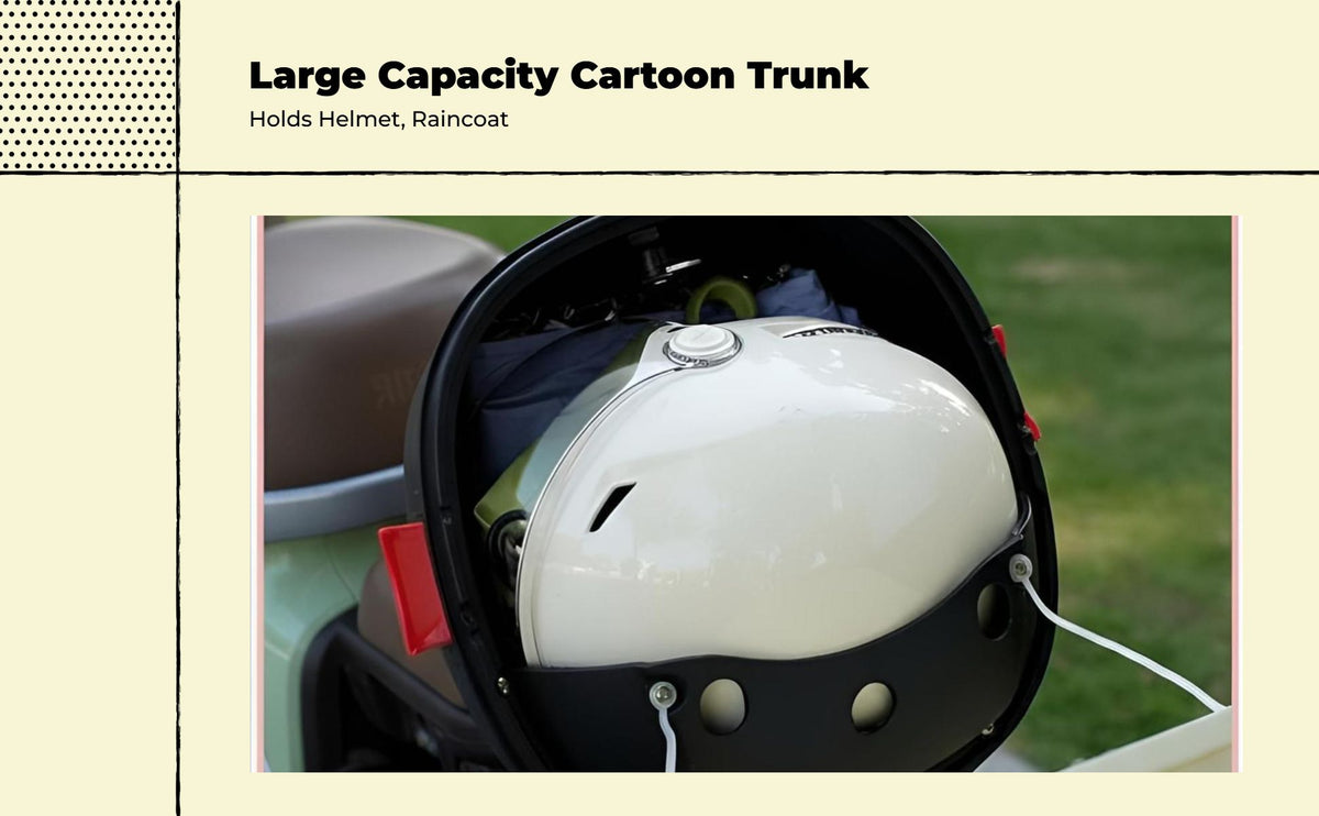 Waterproof e-bike trunk, anti-theft