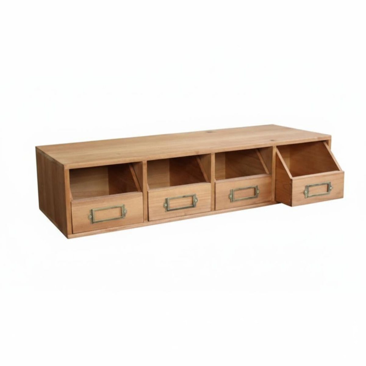 Multi-Drawer Book Rack With Drawers Desktop Hutch No Assembly Required
