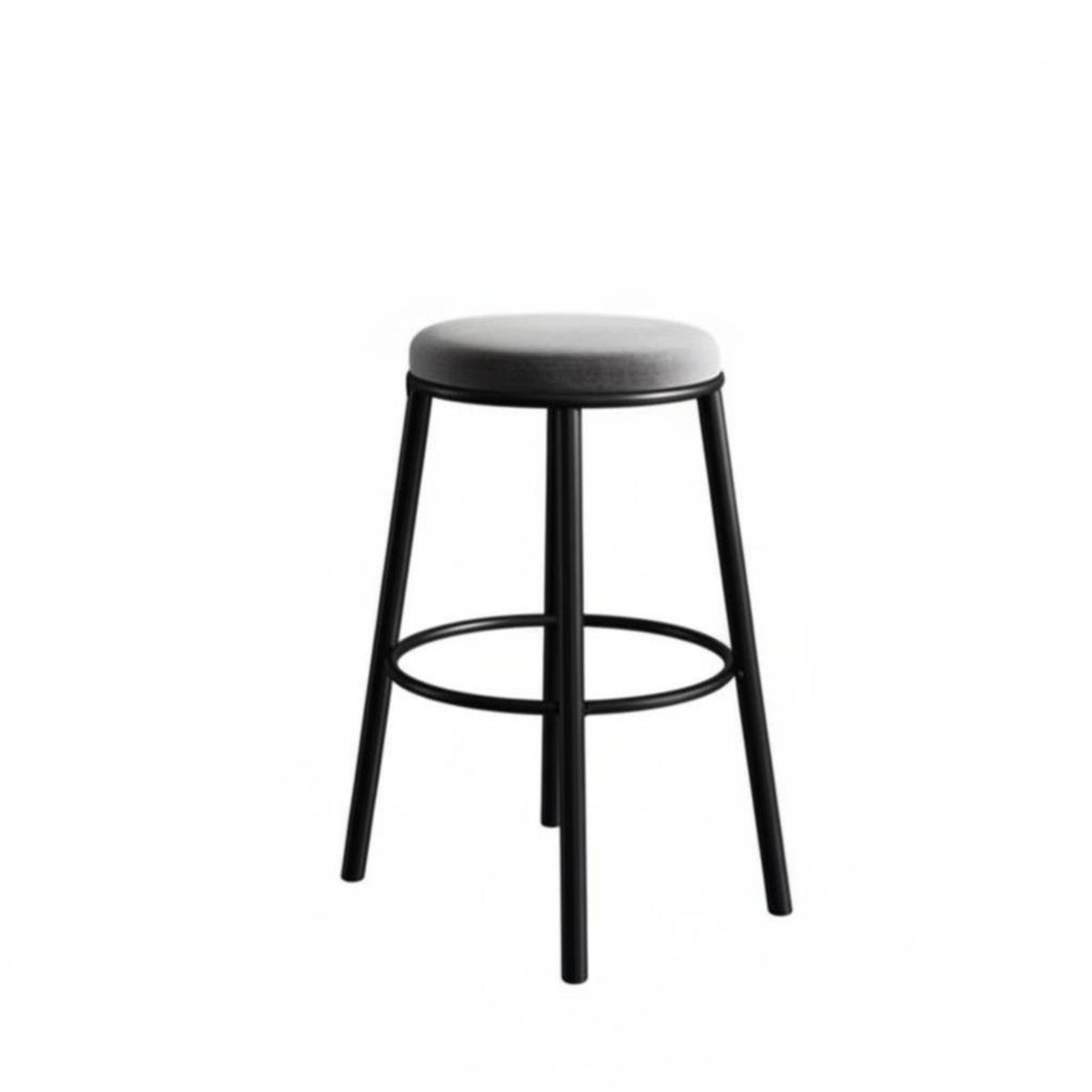 Backless Round Stool Minimalist Design Bar Chair Waterproof for Dining Room