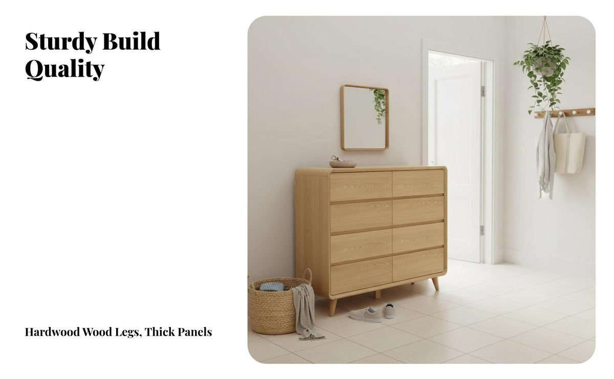 9-Drawer Wide chest of drawers Nordic aesthetic 9-Drawer low-height chest chest of drawers Minimalist Aesthetic Chest of Drawers for Families, Renters, Bedroom, Living Room, Entryway