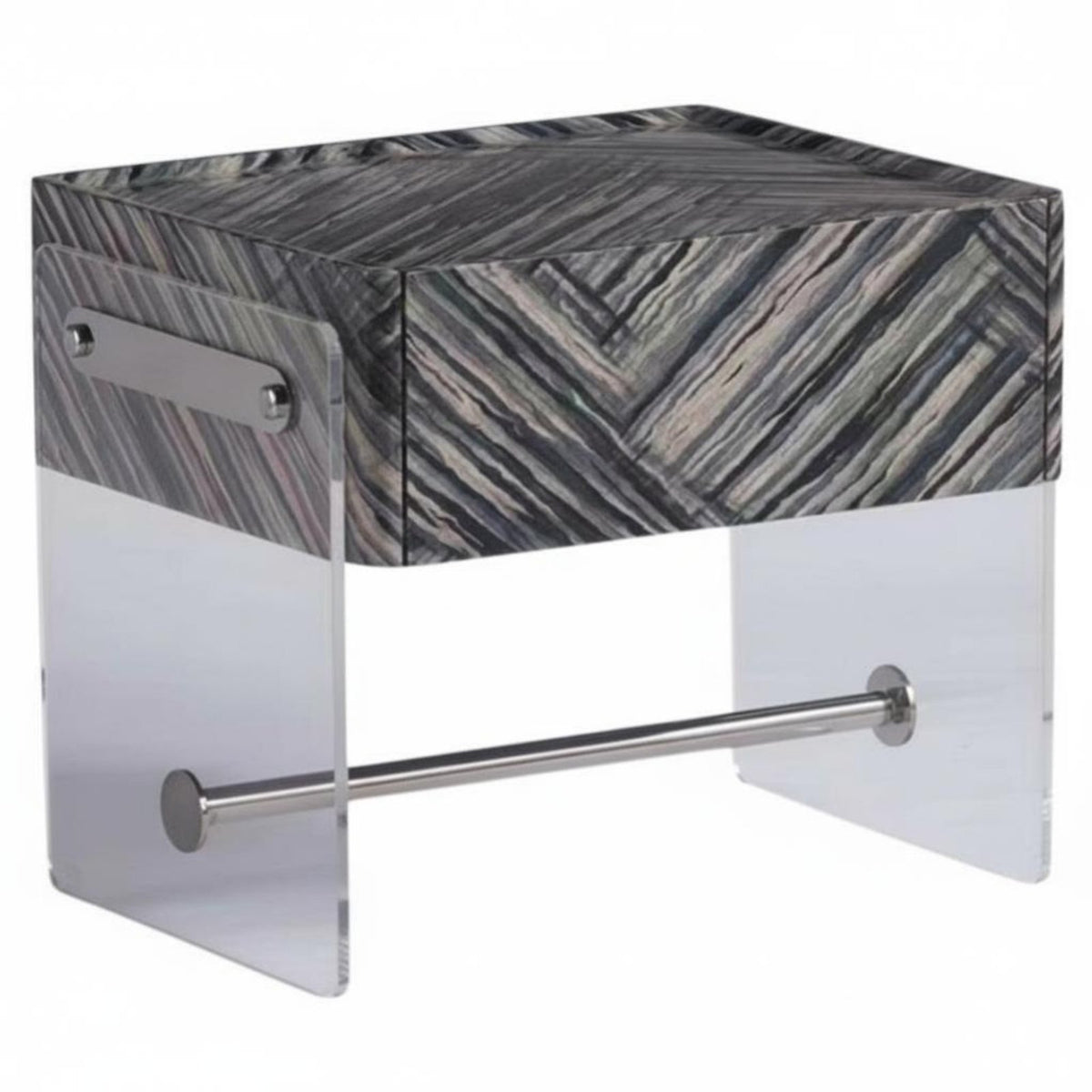 Wavy Side Table Modern Minimalist design Nightstand Italian-Inspired for Families