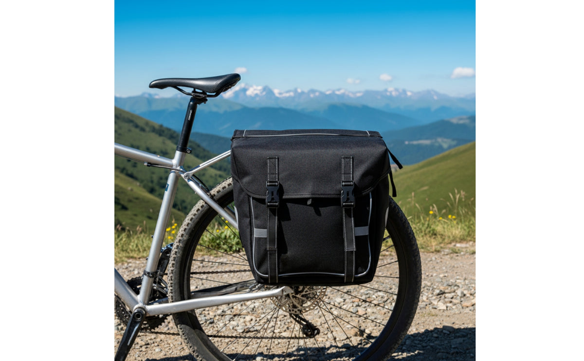 28L Rear Rack Bag Large-Capacity Cycle Rear Bag Multi-Compartment Pannier Stable for Commuters, Cyclists, Daily Commute