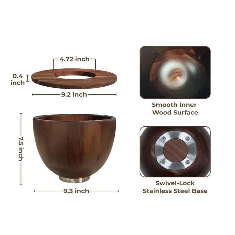 Wooden Bowl with Lid