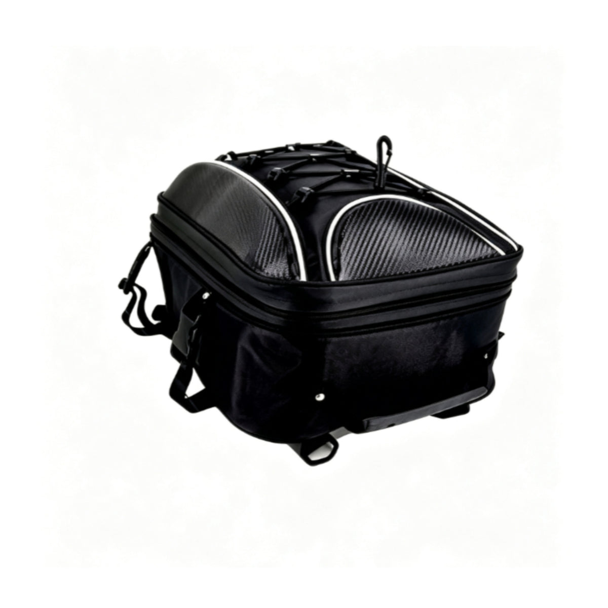 Strap-on Motorcycle Rear Seat Bag Compact Motorcycle Tail Bag with Straps Stable Easy to Clean for Daily Commutes