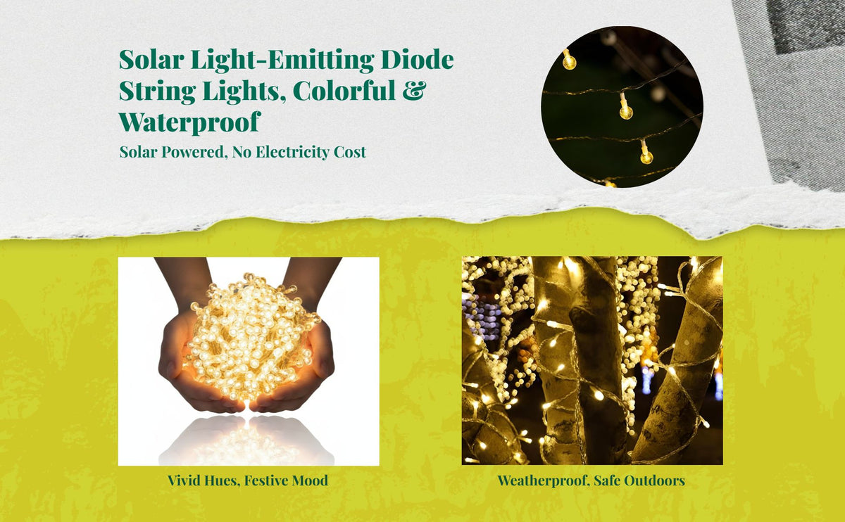 Solar color-changing patio lights