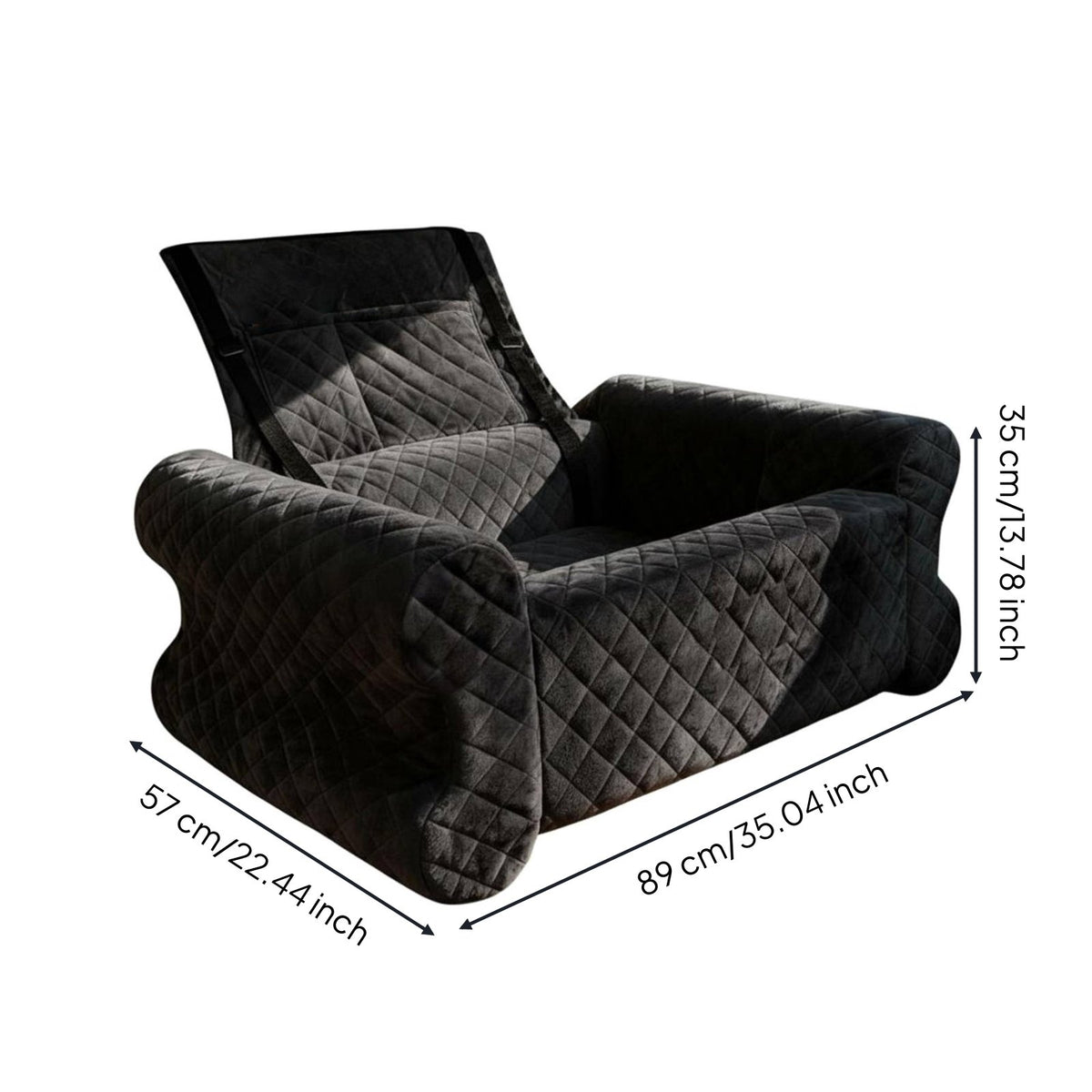 Bone Shaped Dog Car Bed Cushiony Padding Pet Storage Pockets Carrier Pet Travel Kennel for Cars for Cat Owners, Outdoor