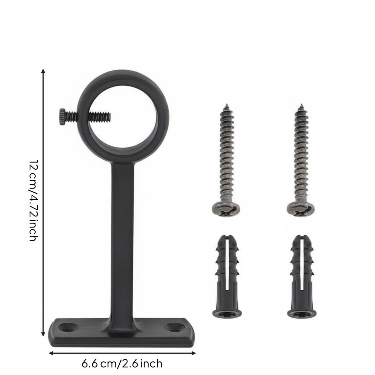 Metal Curtain Rod Bracket Sturdy Single Rod Bracket Easy to Install Metal Curtain Mount for Wall