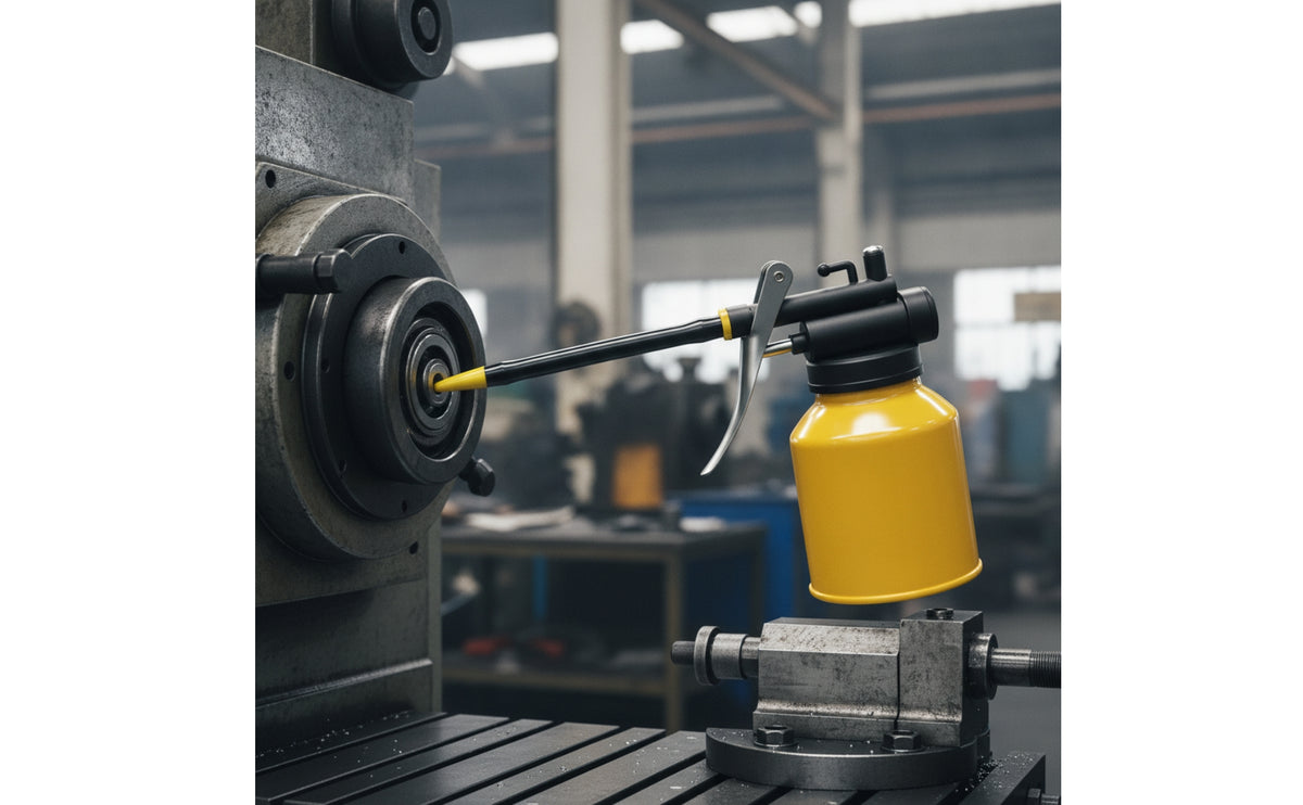 Oil Sprayer with Trigger Compact Hand-Operated Oil Pump Lubricant Dispenser for Mechanics, Machinists, Machine Maintenance, Workshop, Garage