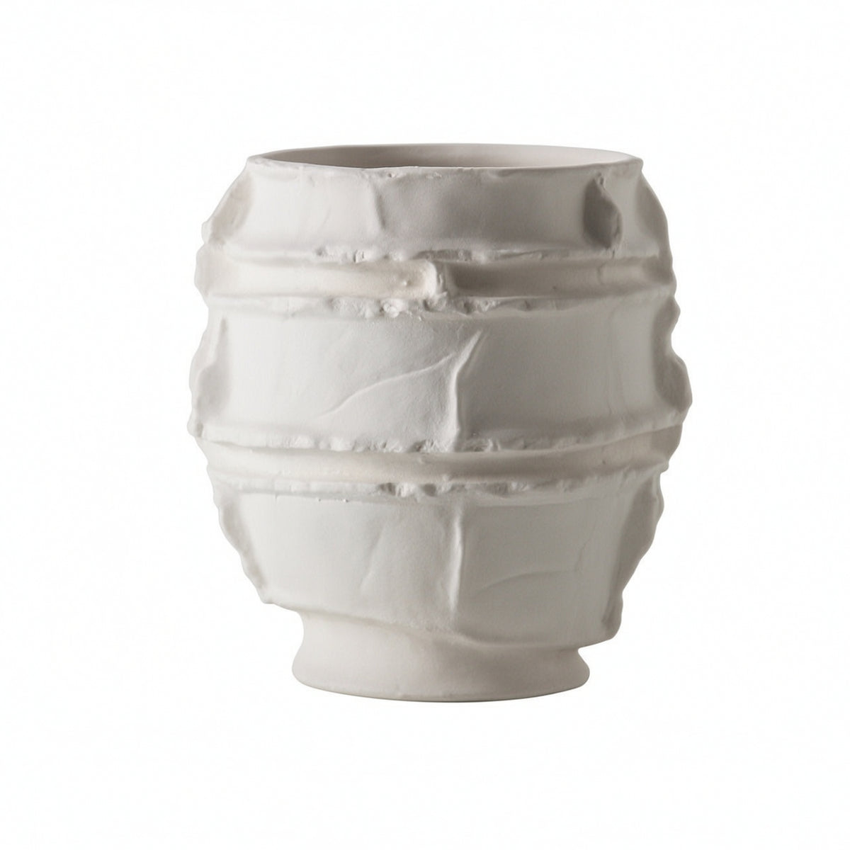 Ceramic Vase Antique Style Sculptural Vase Textured Vessel for Decorators, Homeowners, Console Table, Bookshelf, Entryway