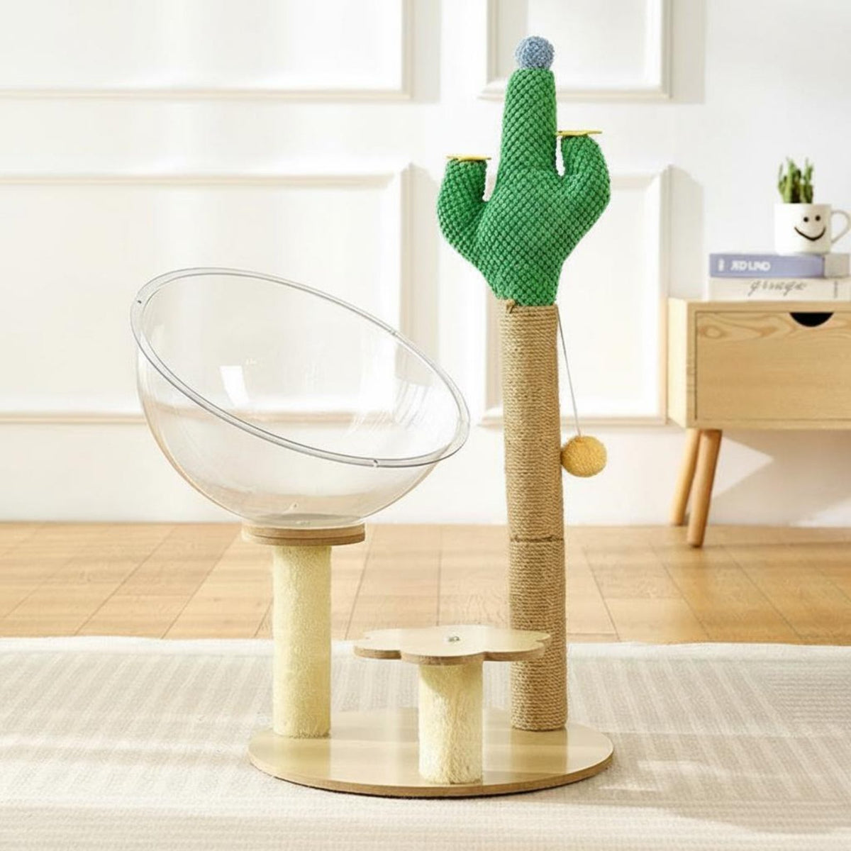 Xerophyte Cat Scratching Post with Space Capsule