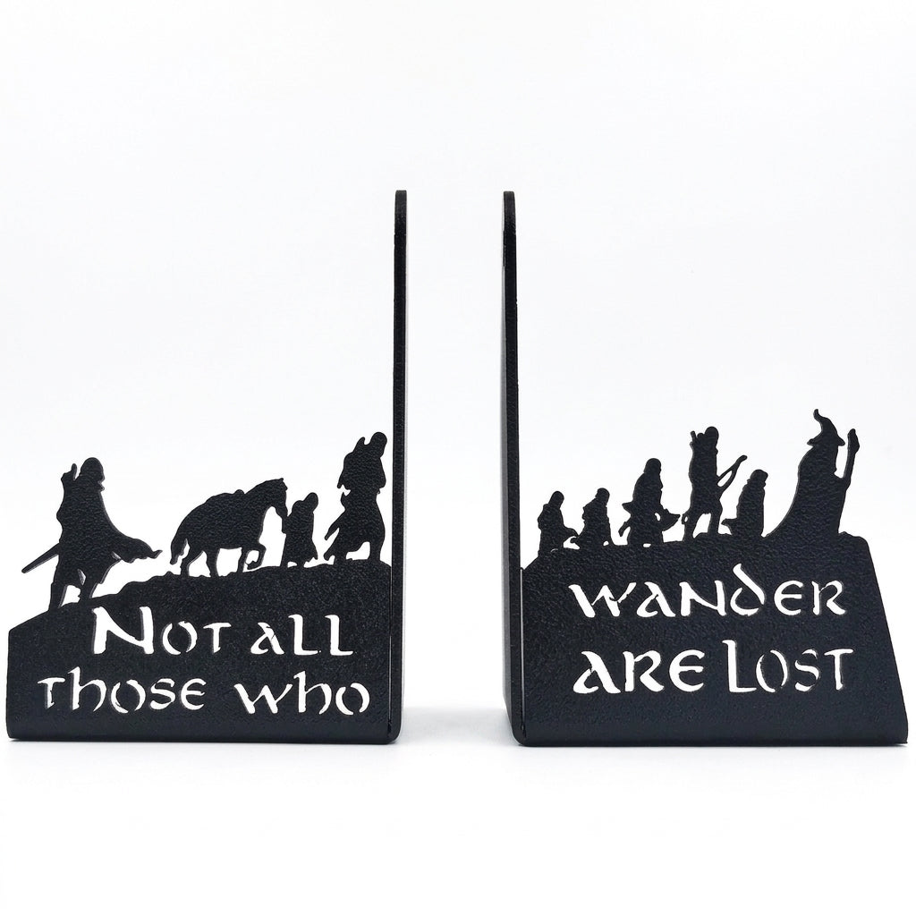 Metal Bookends, Tree of Life Design, Black