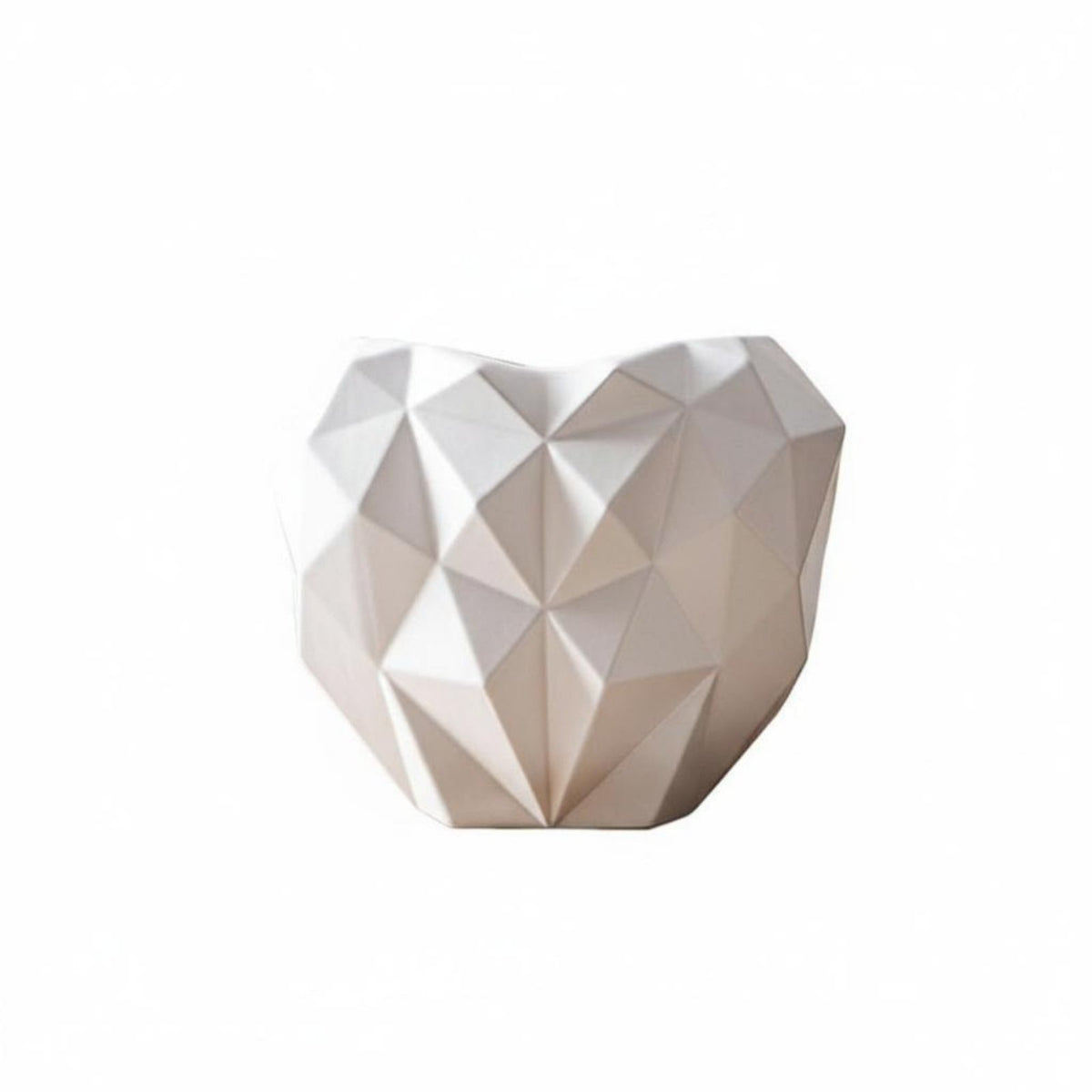 Heart-Shaped Vase Glossy Finish Flower Pot Wide Mouth for Office, Event Planners