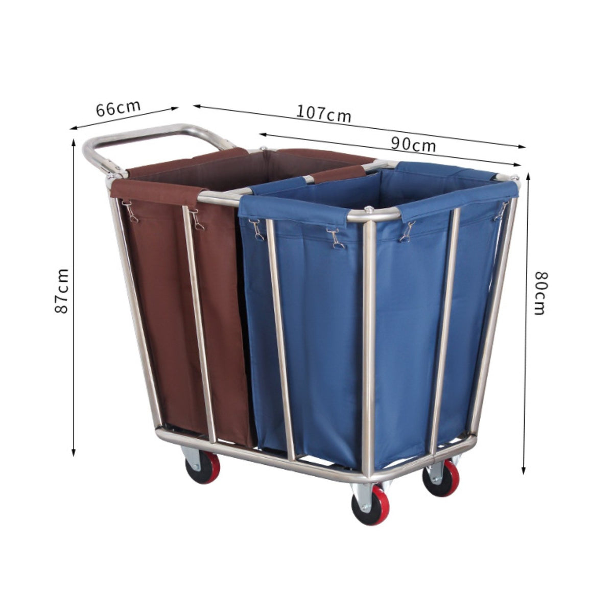 Hotel Linen Cart Heavy Duty Rolling Laundry Hamper Easy to Clean for Laundromat