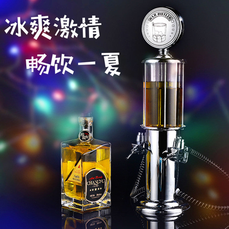 Double-Head Draft Beer Dispenser Tower with Faucet for Bar KTV