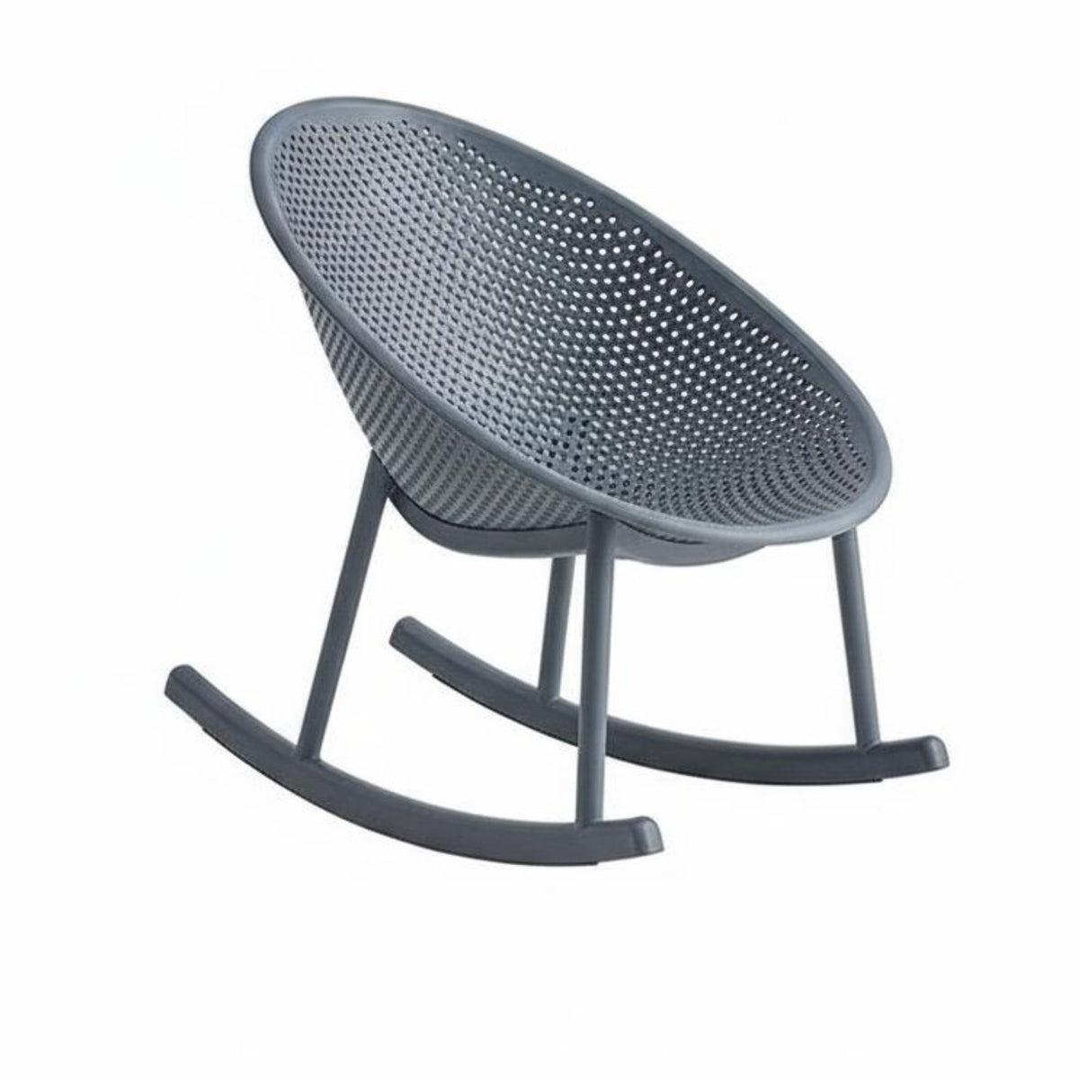 Nordic design aesthetic Eggshell glider fashionable Design Rocking Chair Soft pad Indoor Furniture Sturdy Construction for Book Lovers, New Parents, Balcony, Living Room, Bedroom, literature corner