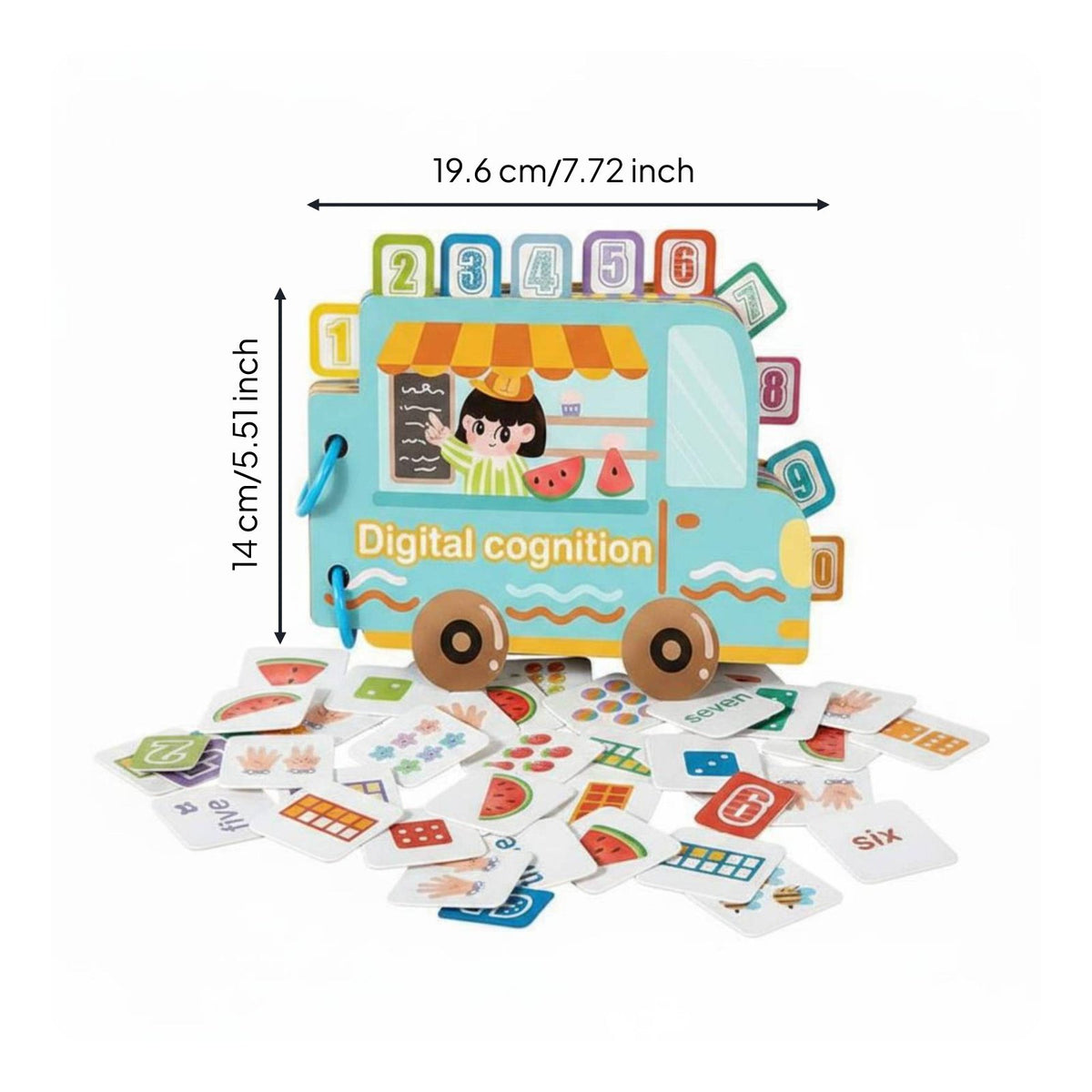 Reusable Sticker Book Educational Number Cognition Activity Book Hand-Eye Coordination Training Child-Centered Number Learning Toy for Young Children