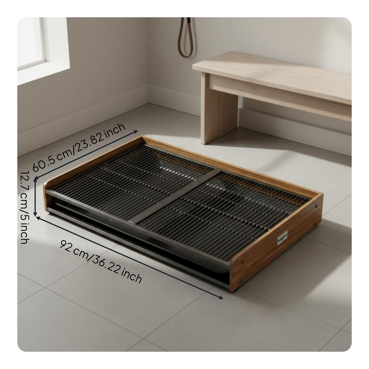 Dog Toilet Tray Wood Frame Indoor Dog Toilet Easy to Puppy Training holder Animal Pet Waste Tray for Medium Dogs