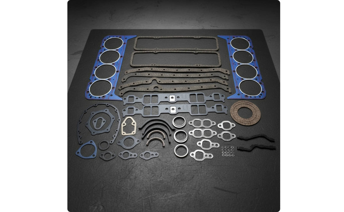 Engine Overhaul Gasket Set Complete SBC Gasket Kit Replacement Rear Main Seal for Mechanics, Car Restorers