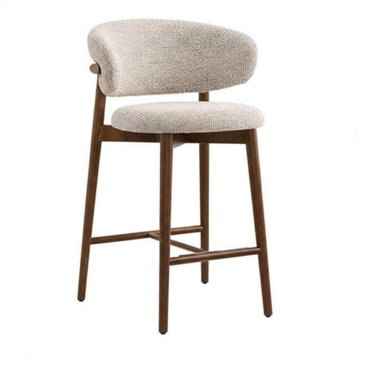 Upholstered Highspine Wooden Stool sturdy Wood Frame Bar Chair With spinerest eraperiod Modern design for Pub