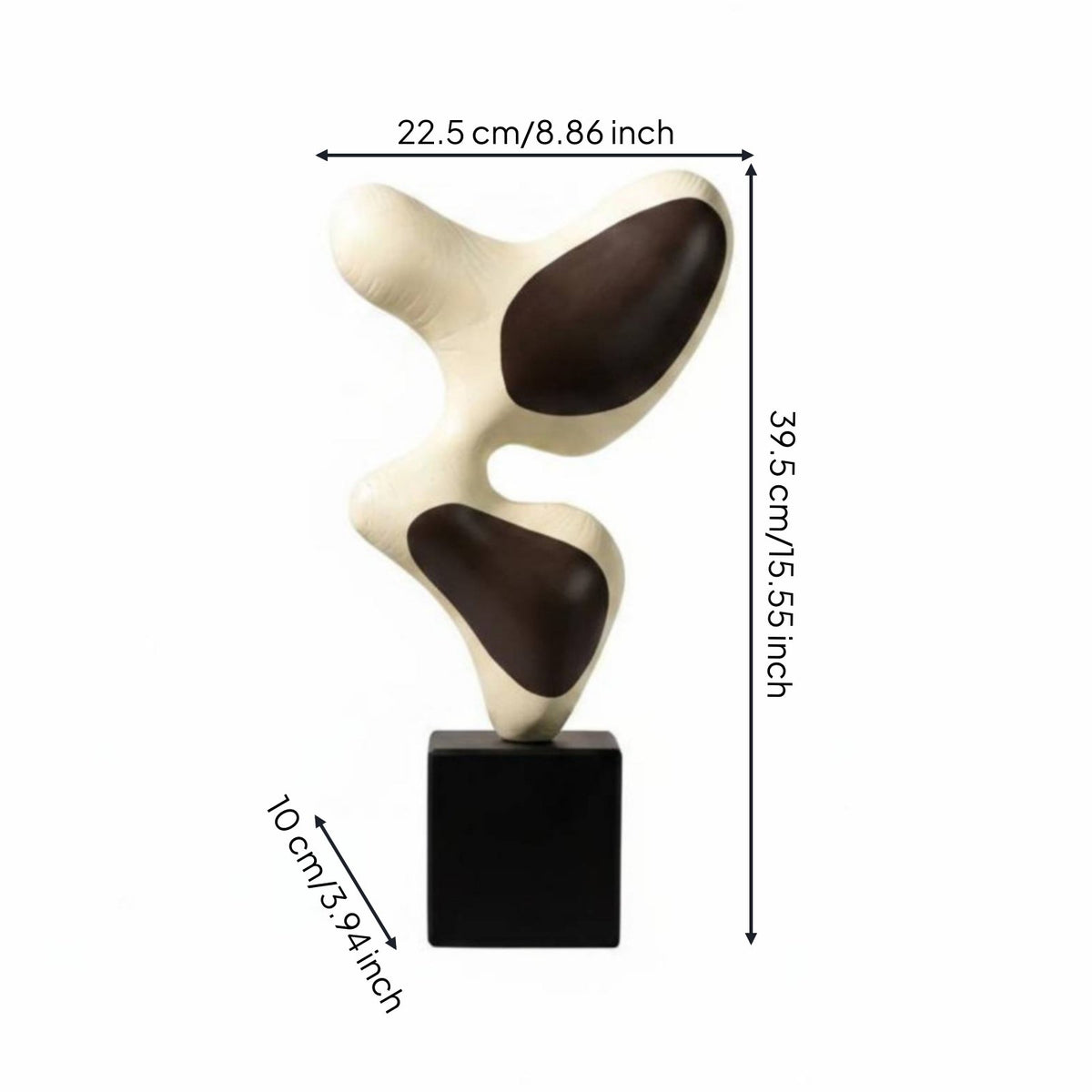 2 Pieces Abstract Sculpture Artistic Woman Figurine Decorative for Sales Office