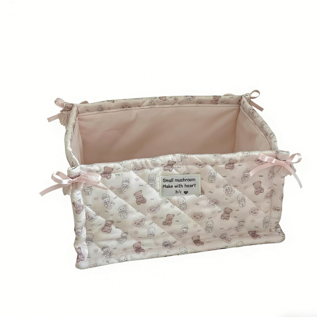 Cute Animal Organizer Bin Versatile Satin Cosmetic Pouch Storage Basket for Washroom