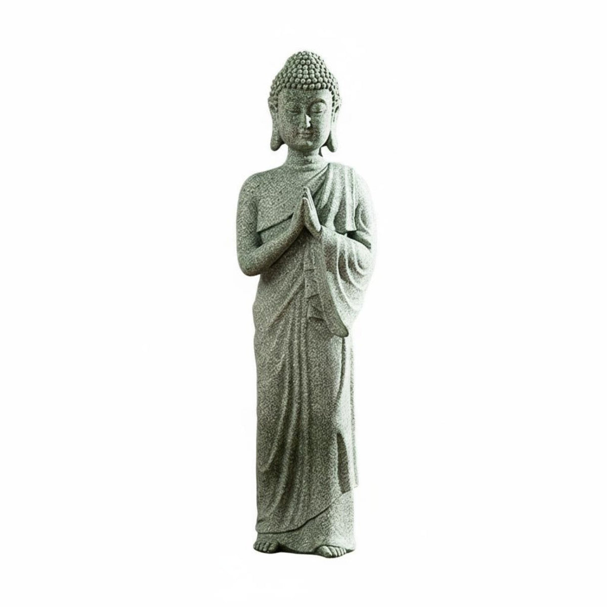 Peaceful Atmosphere Zen Design Buddha Statue Inspiration and Positive Energy Standing Buddha Figurine Easy to Clean Zen Garden Statue for Living Room, Courtyard, Entryway, Office Desk