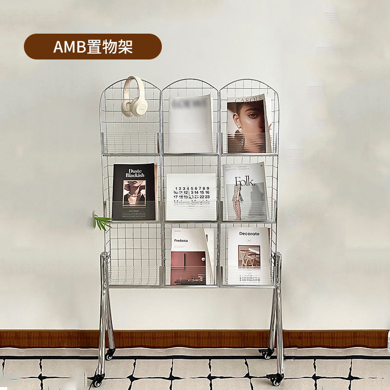 Nordic Style Iron Shelving Unit, DIY Assembly, Electroplated