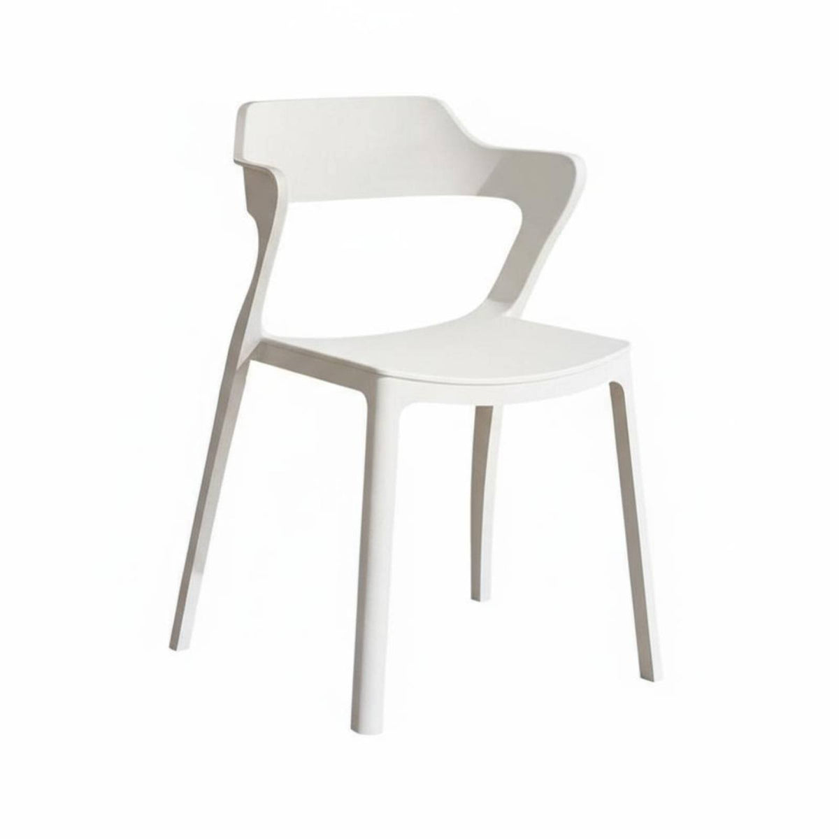 Molded Plastic Side Chair Thickened and Sturdy Dining Seat Comfortable Backrest Stackable Design for Homeowners, Cafe, Classroom