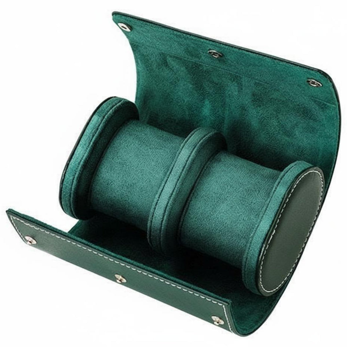 Leather Watch Travel Case Dustproof Portable Watch Holder Secure Storage Suede Interior for Display