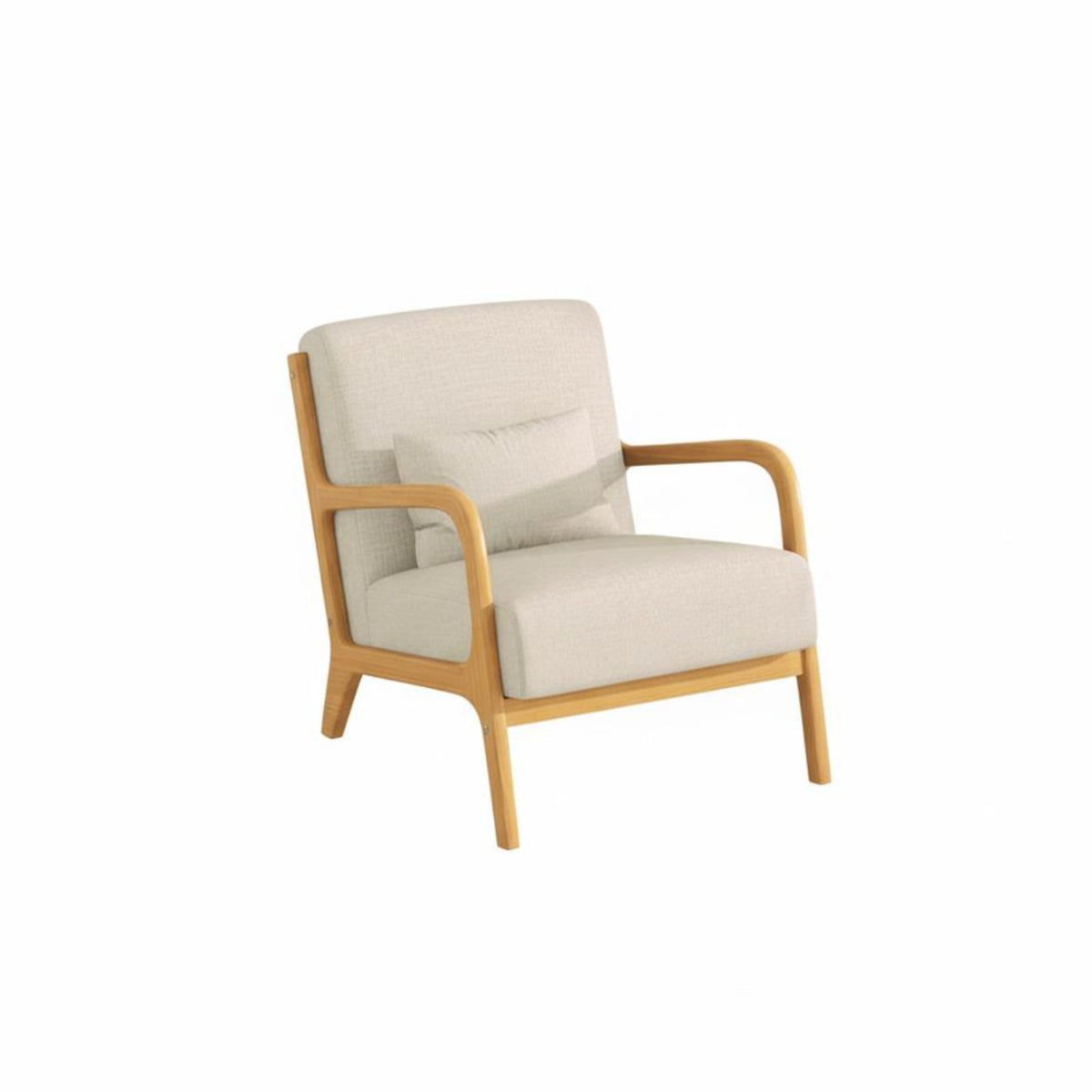 3 Pieces sturdy Wood Frame Two Armchairs and Table Set Plush paddings Lounge Seating Comfortable Armrests Indoor Furniture Removable padding slipcases for Cafe Owners, Homeowners, Office Managers, Living Room, Coffee Shop, Reception Area