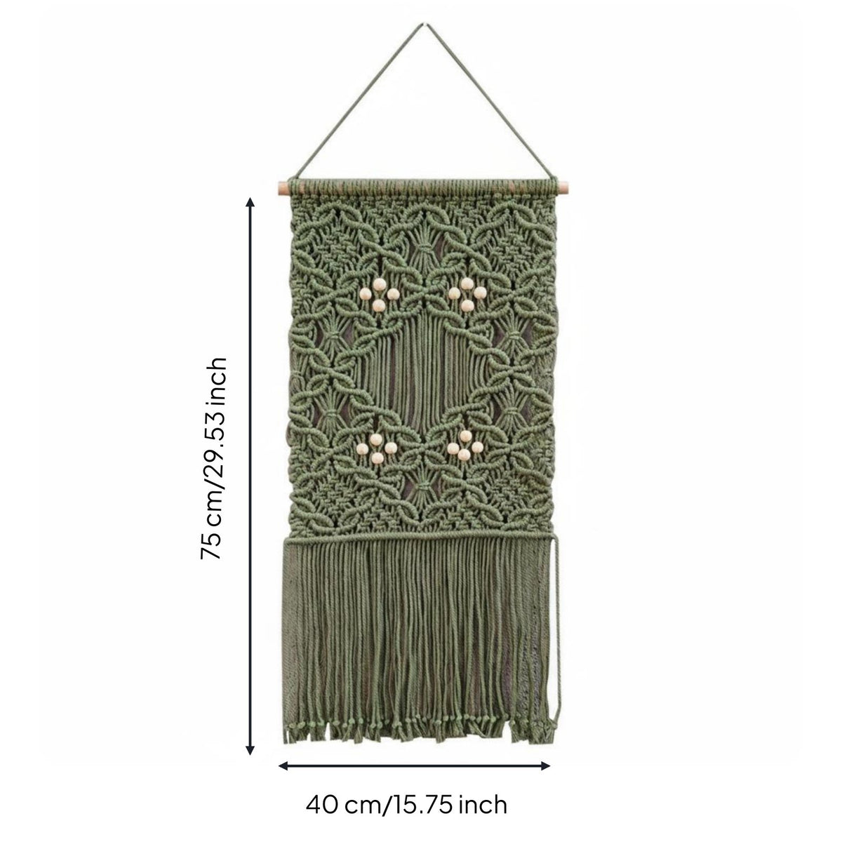 Macrame Wall Hanging Handmade Woven Tapestry Tassel Trim for Living Room