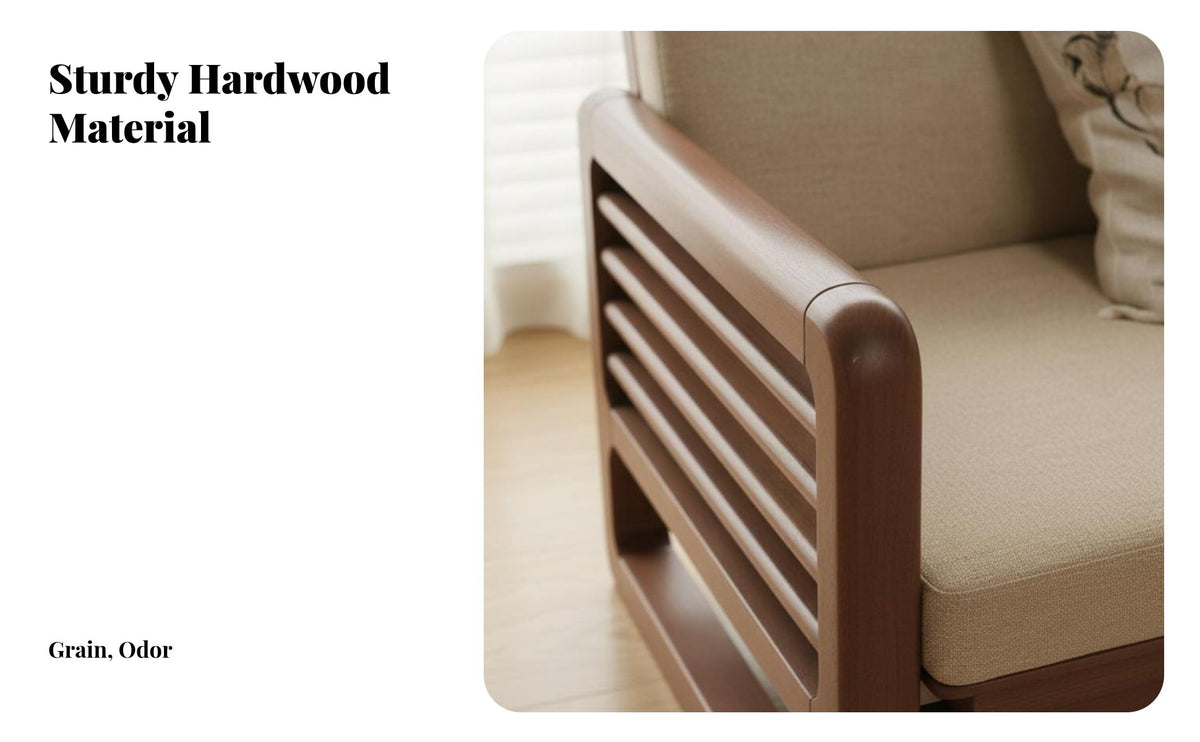 Sturdy Wood Frame Wooden Folding Sofa Bed Three-Seater triple-fold Mattress Sofa transformable Design Living Room Seating two-in-two-in-two-in-singleUse for Apartment Dwellers, Families, property owners, Bedroom, Home Office