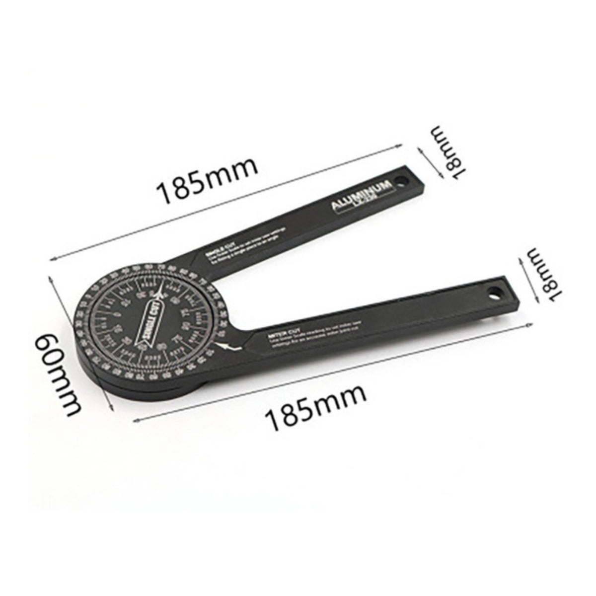 Miter Angle Gauge Precision Woodworking Angle Gauge CNC Machined for Workshop