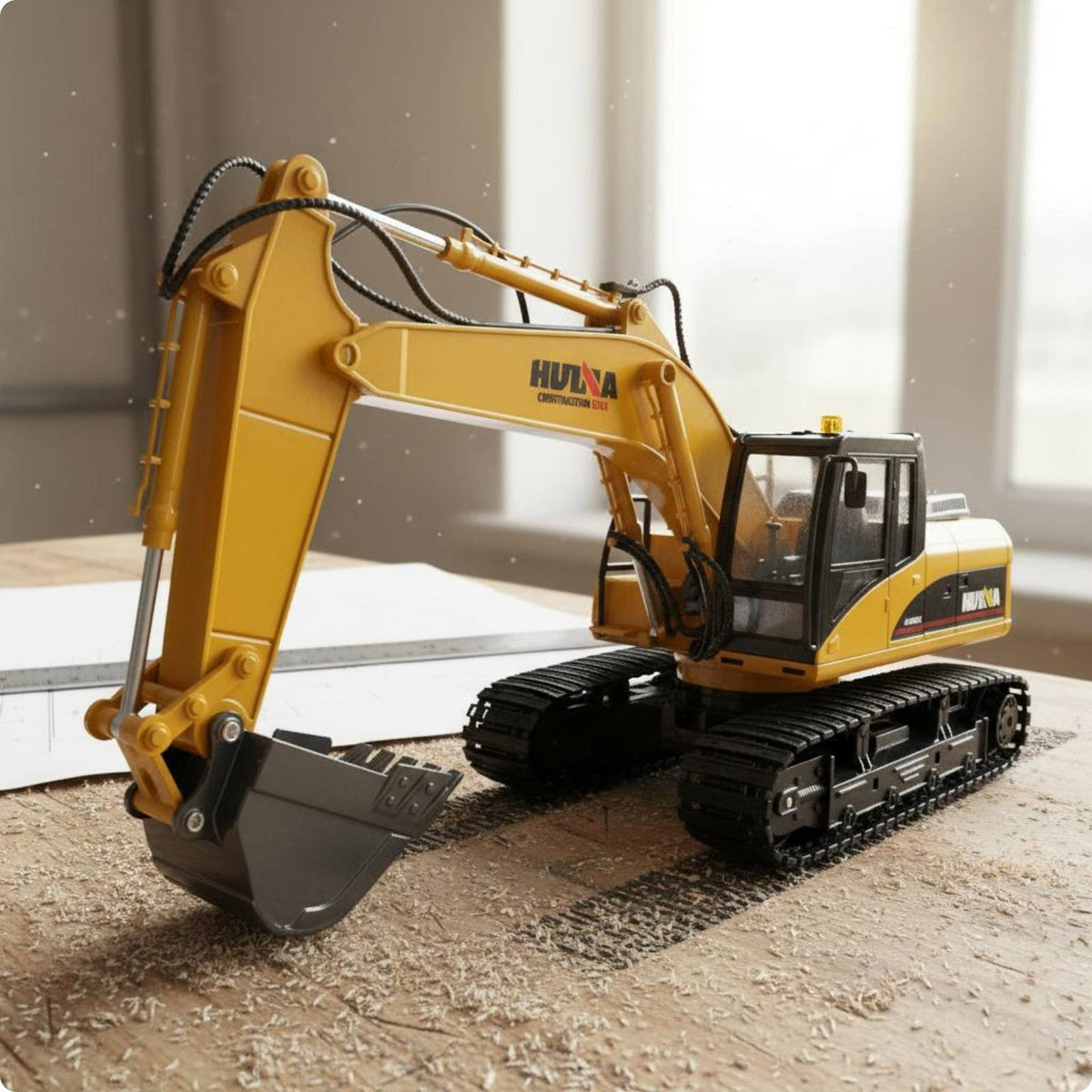 RC Digger Toy 360° Rotation Alloy Digger Toy Lights and Sounds for Outdoor